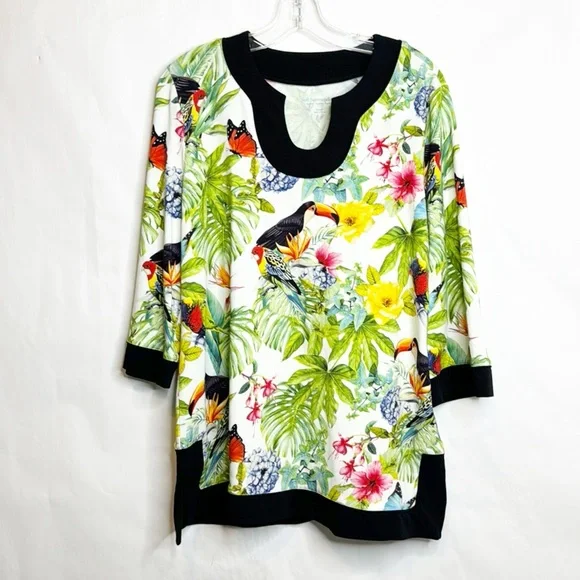 Soft Surroundings Tropical Paradise Tunic (XL) - Picture 2 of 9